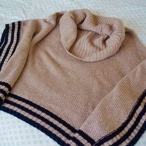 Brown Turtleneck Oversized Sweater